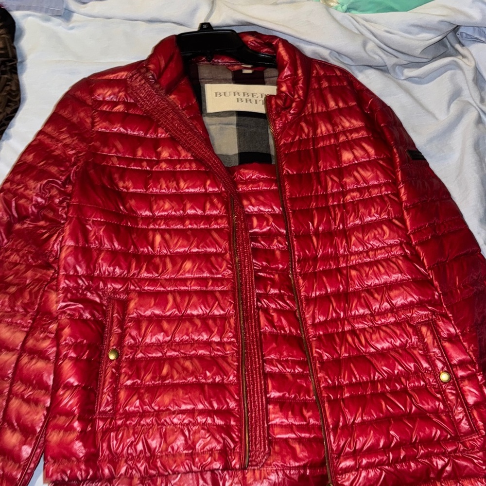 Burberry Shiny Red Puffer Jacket